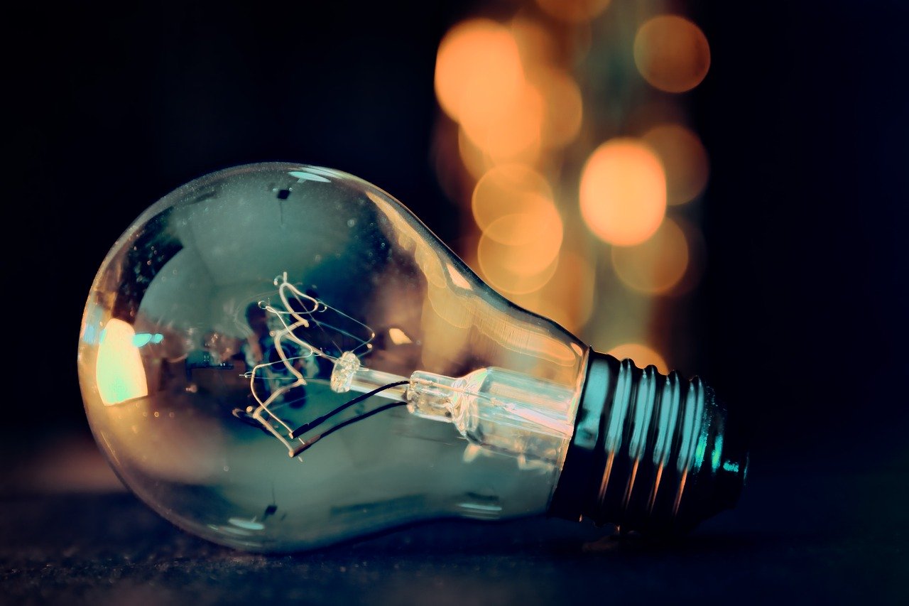 Dusty light bulb lying on the floor